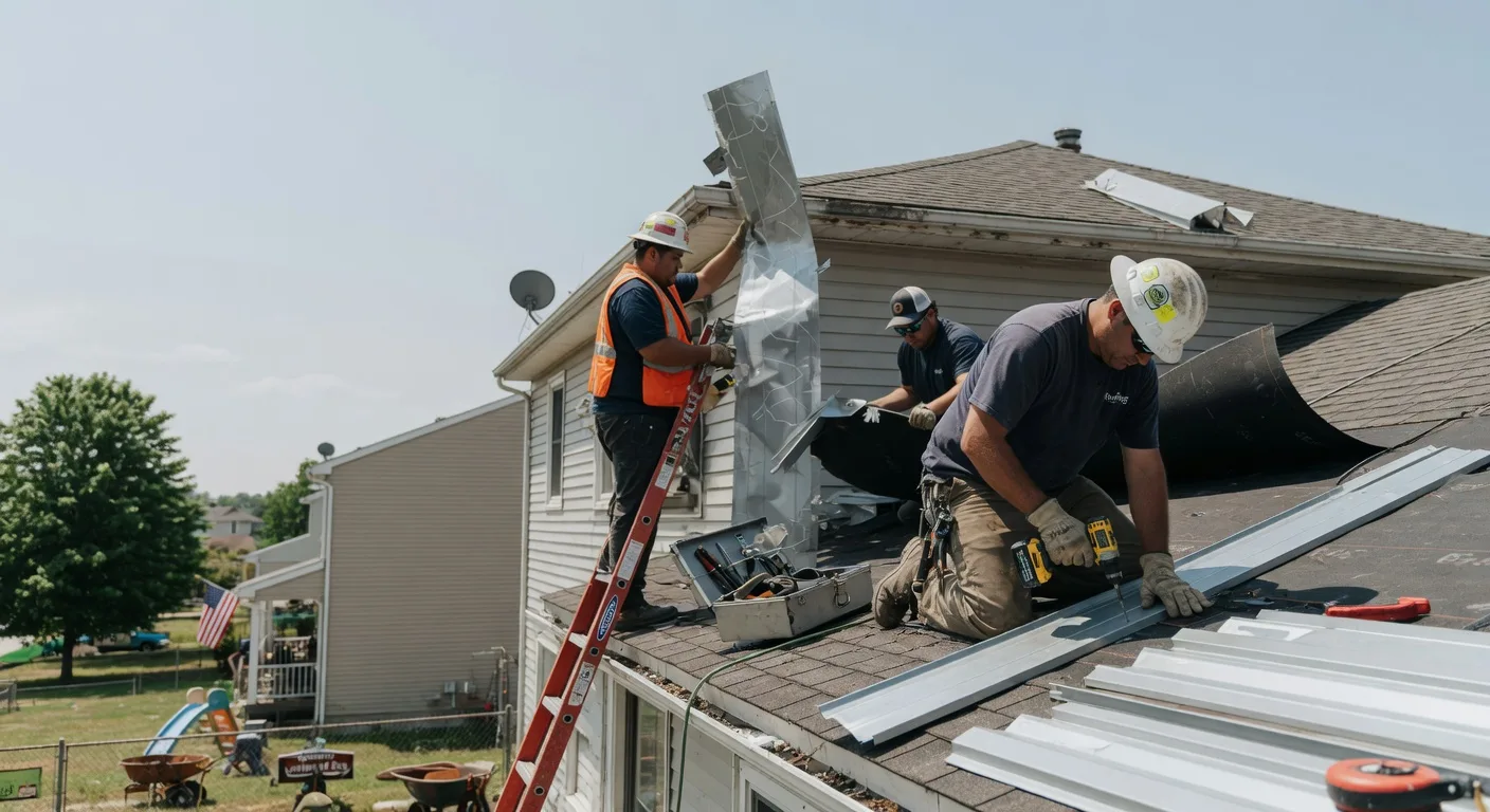 Storm Damage Metal Roof Repair in Fairfax, IA
